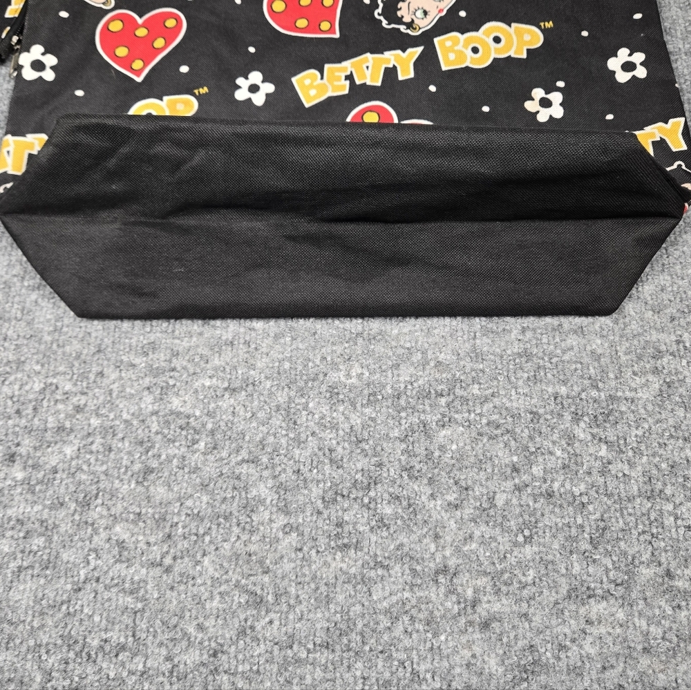 Betty Boop Black Tote Bag With Coin Bag And Betty Boop Liner VTG - Picture 3 of 5